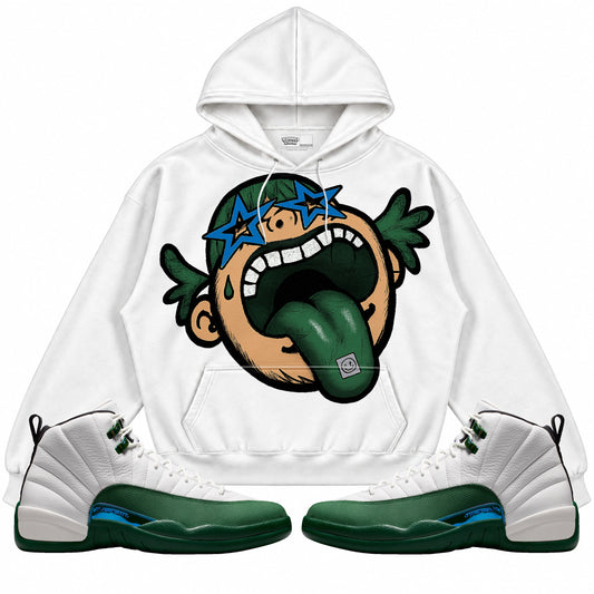 Rebranded Studios Follow Your Dreams Air Jordan 12 Bucks Hoodie — main