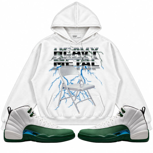 Rebranded Studios Heavy Metal Air Jordan 12 Bucks Hoodie — main