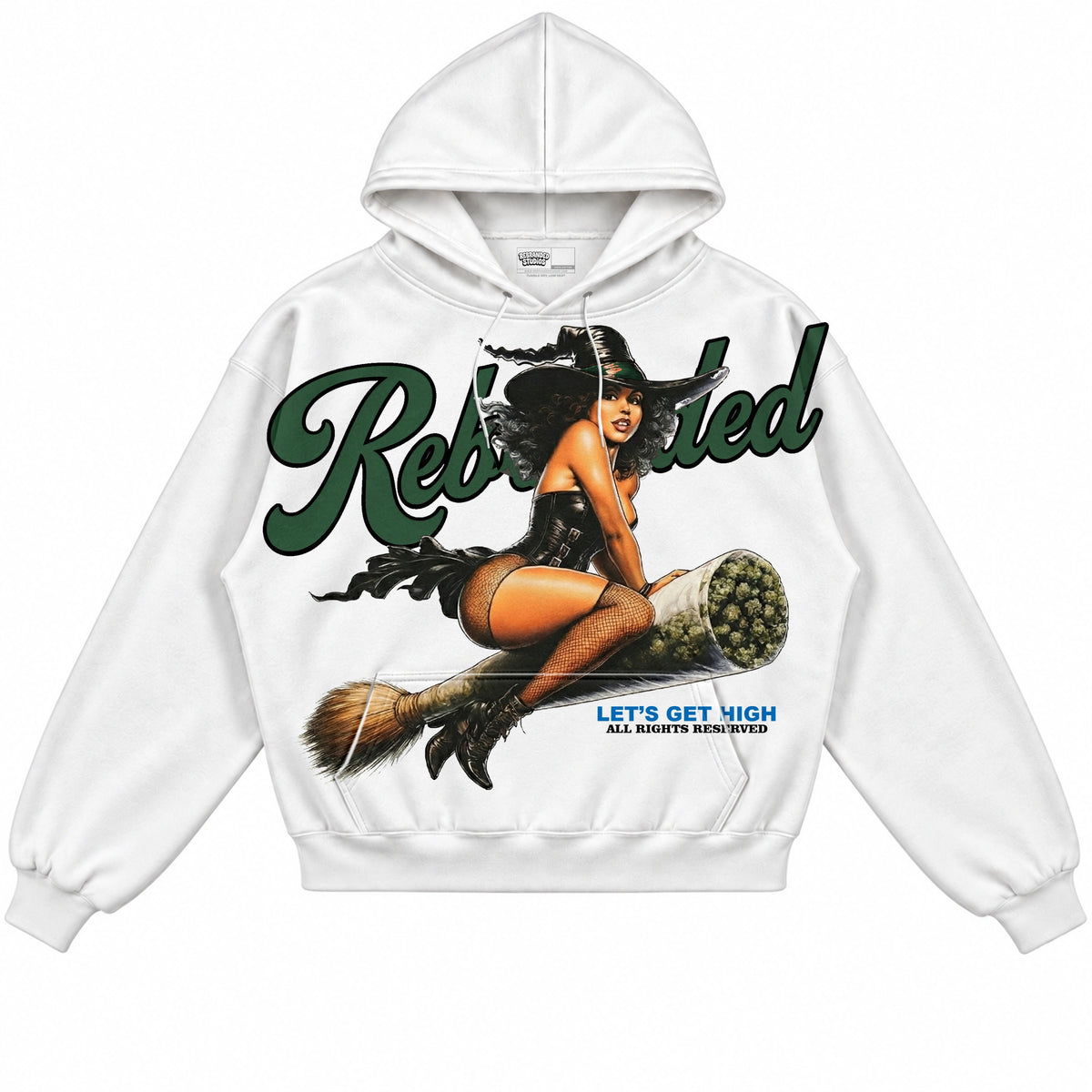 Rebranded Studios Let's Get High Air Jordan 12 Bucks Hoodie — front