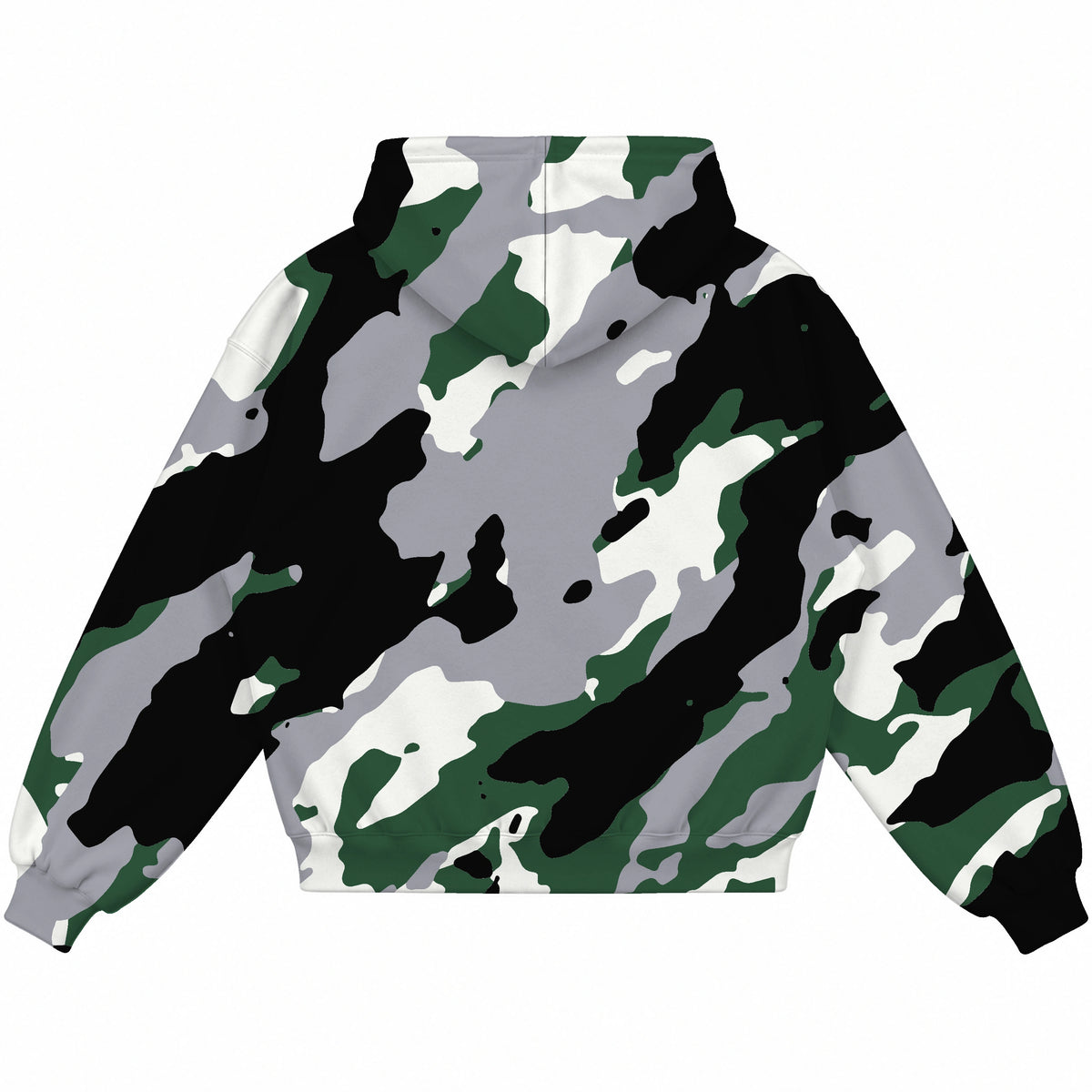 Rebranded Studios Arched Wordmark Air Jordan 12 Bucks Hoodie — back