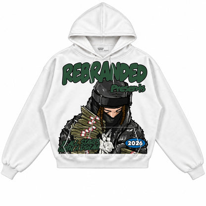 Rebranded Studios It All Start's With A Dream Air Jordan 12 Bucks Hoodie — front