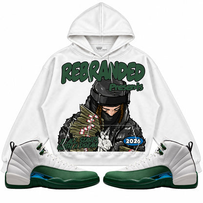 Rebranded Studios It All Start's With A Dream Air Jordan 12 Bucks Hoodie — main
