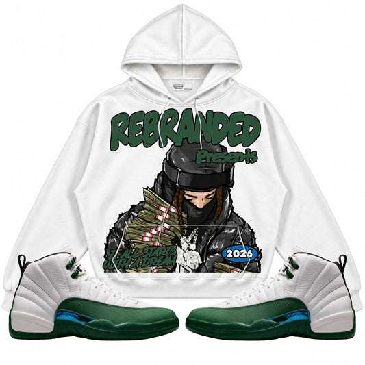 Rebranded Studios It All Start's With A Dream Air Jordan 12 Bucks Hoodie — main