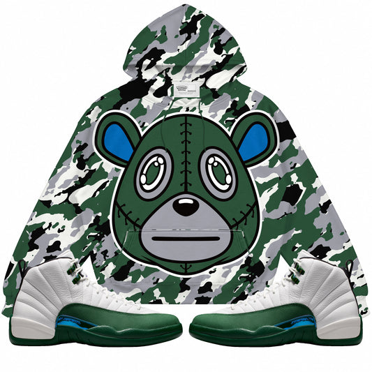Rebranded Studios Rebranded Bear 2.0 Air Jordan 12 Bucks Hoodie — main