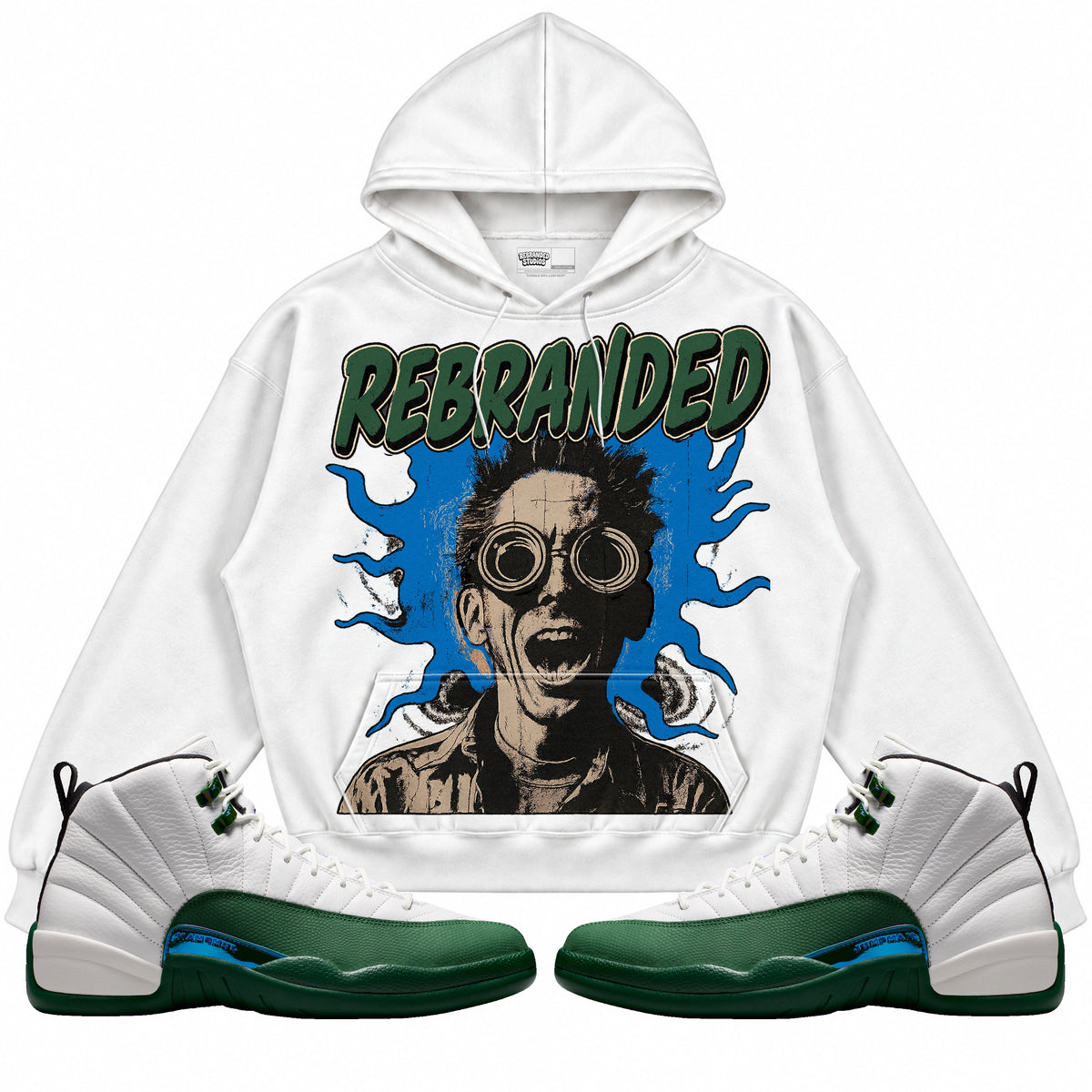 Rebranded Studios It's Alive Air Jordan 12 Bucks Hoodie — main