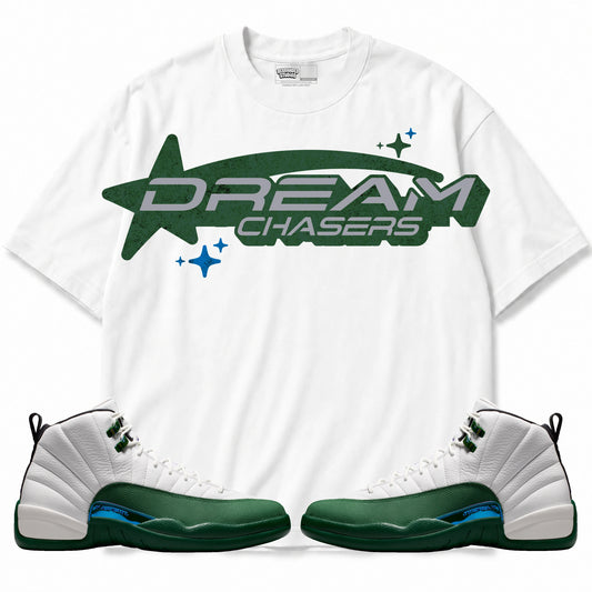 Rebranded Studios Dream Chasers Air Jordan 12 Bucks T-shirt — main