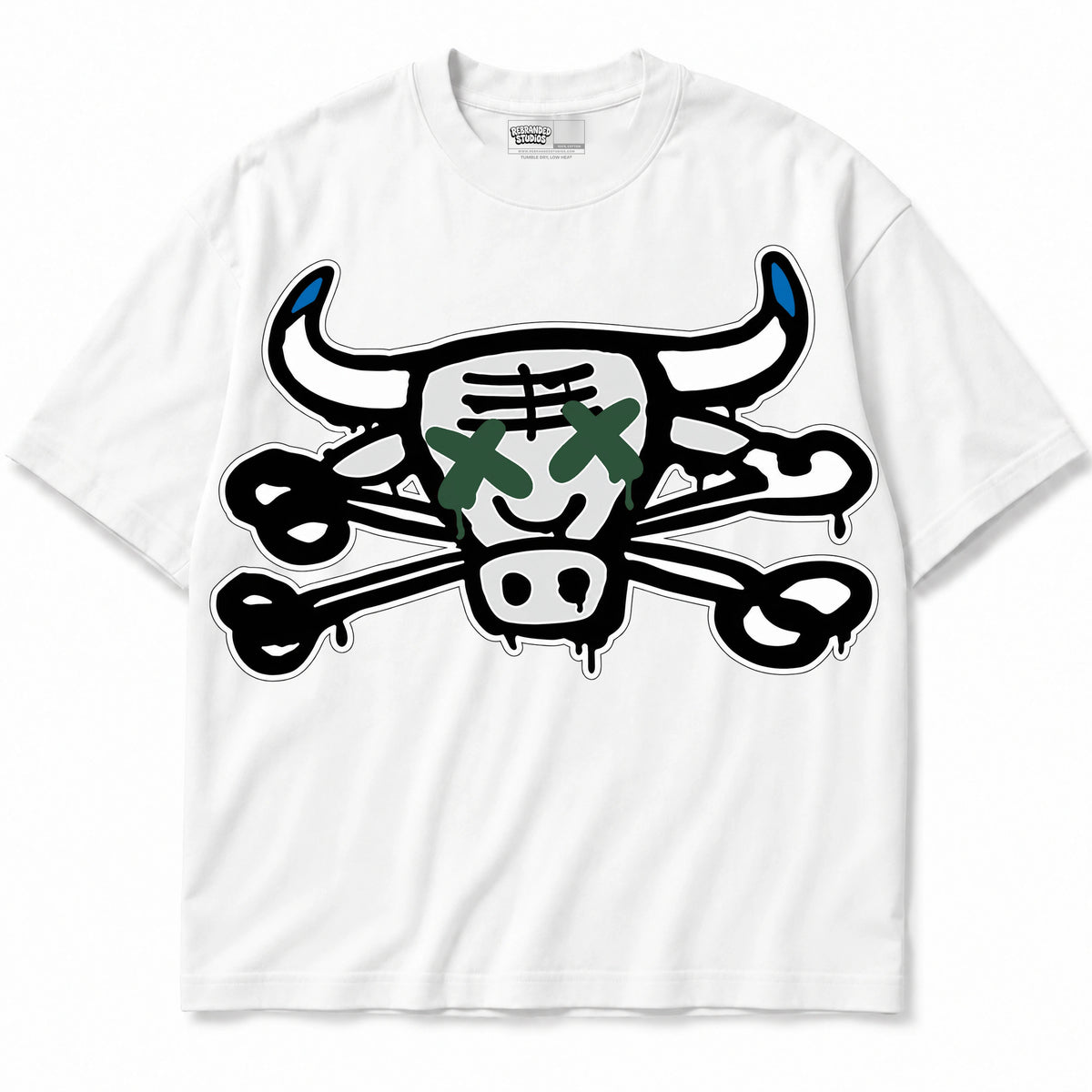 Rebranded Studios The Bull Air Jordan 12 Bucks T-shirt — front