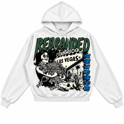 Rebranded Studios Records Air Jordan 12 Bucks Hoodie — front