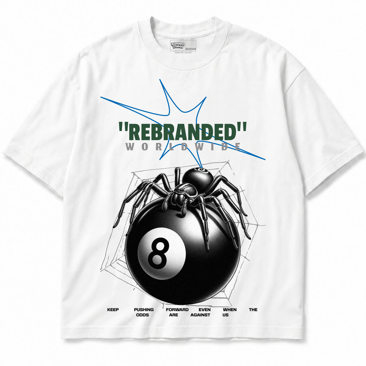 Rebranded Studios Spider 2.0 Air Jordan 12 Bucks T-shirt — front