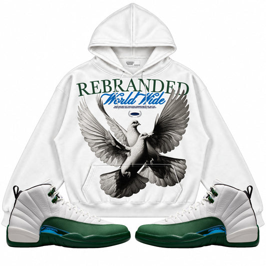 Rebranded Studios WW Birds Air Jordan 12 Bucks Hoodie — main