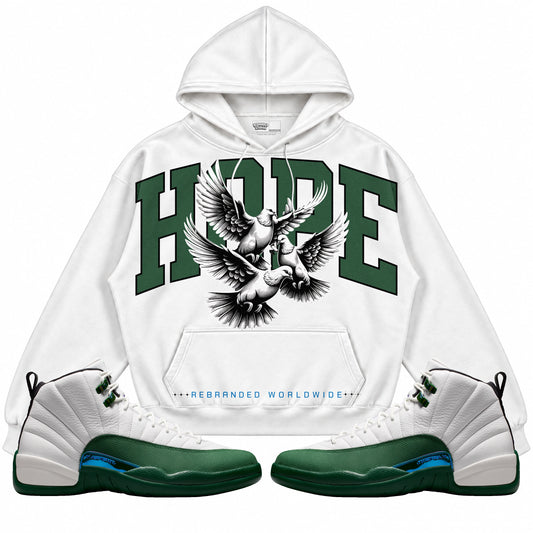 Rebranded Studios Hope Air Jordan 12 Bucks Hoodie — main