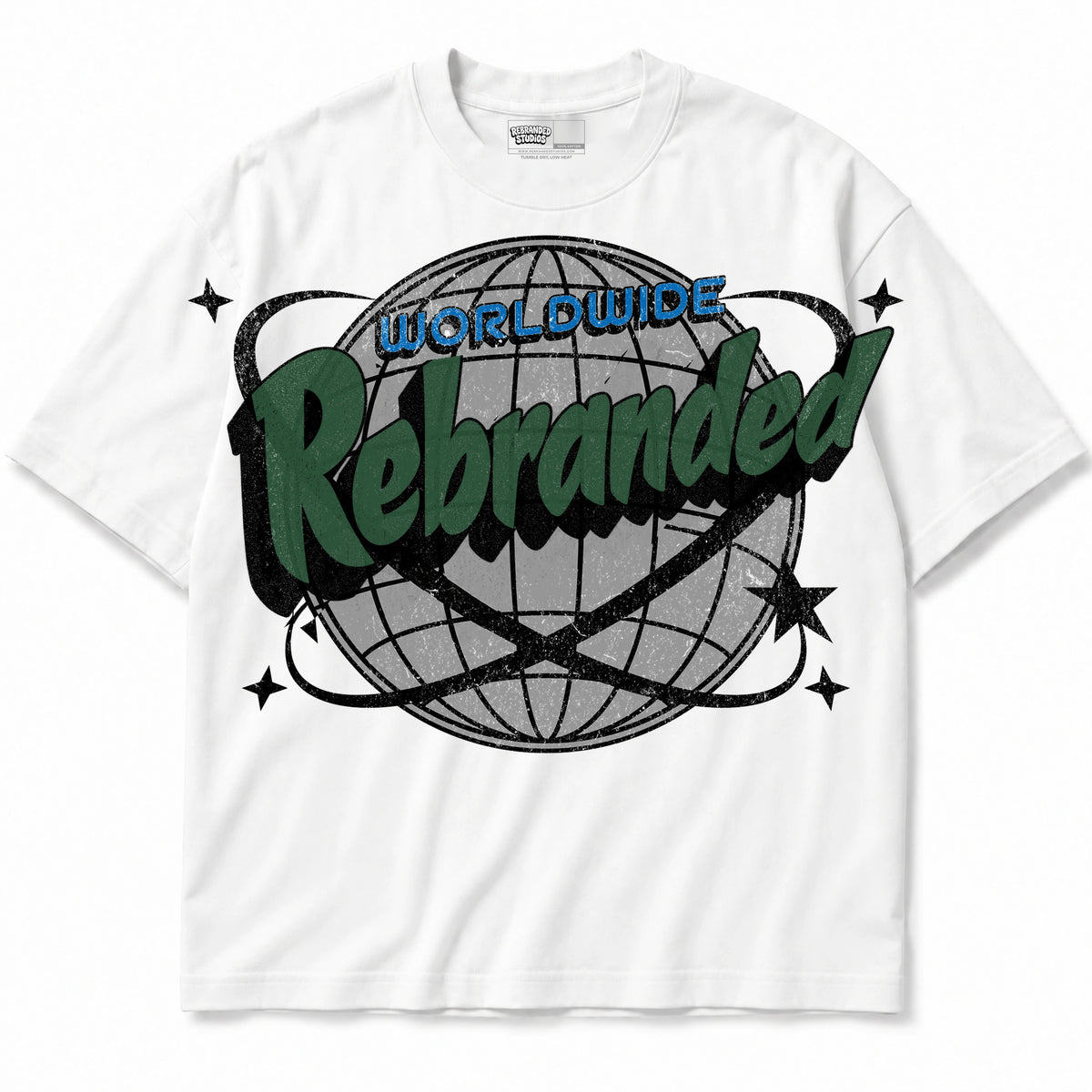 Rebranded Studios Worldwide Air Jordan 12 Bucks T-shirt — front