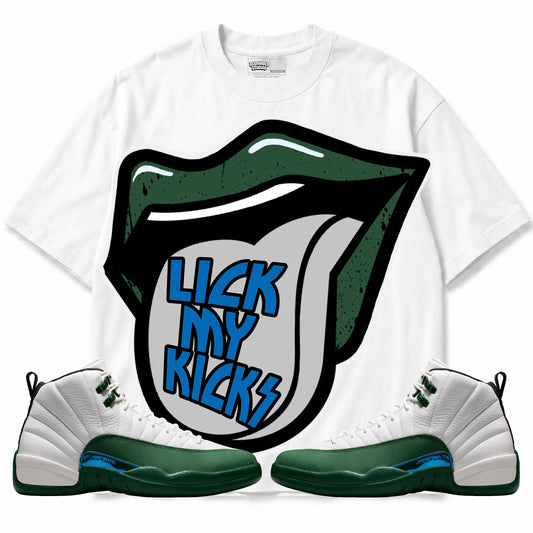 Rebranded Studios Lick My Kicks Air Jordan 12 Bucks T-shirt — main