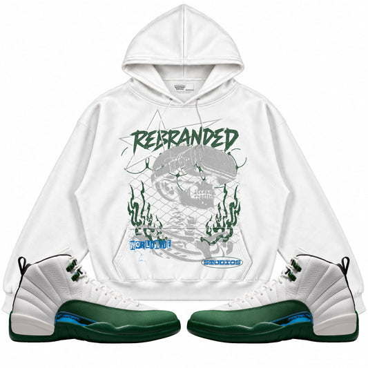 Rebranded Studios WW Studios Air Jordan 12 Bucks Hoodie — main