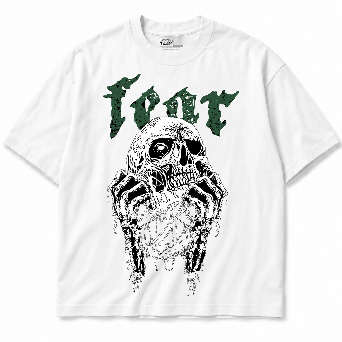 Rebranded Studios Fear Air Jordan 12 Bucks T-shirt — front