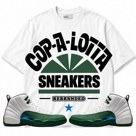 Rebranded Studios Cop Alotta Of Sneakers Air Jordan 12 Bucks T-shirt — main