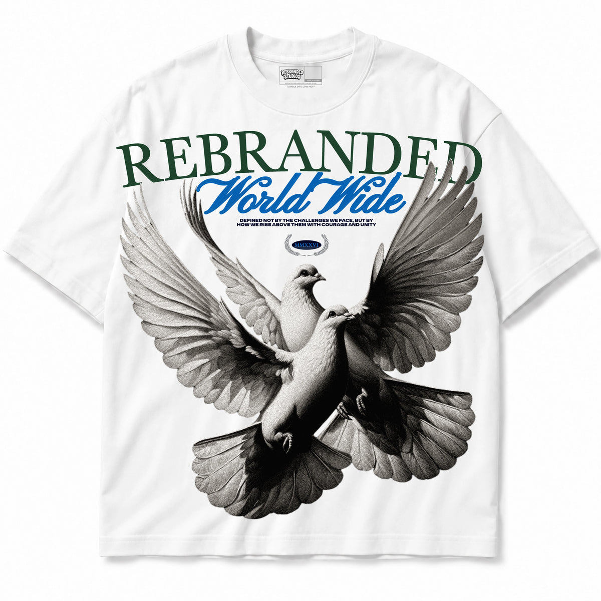 Rebranded Studios WW Birds Air Jordan 12 Bucks T-shirt — front