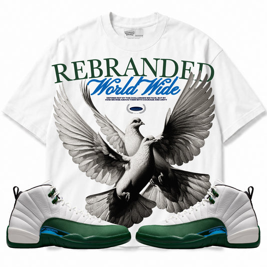 Rebranded Studios WW Birds Air Jordan 12 Bucks T-shirt — main