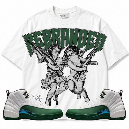 Rebranded Studios Angels 2.0 Air Jordan 12 Bucks T-shirt — main