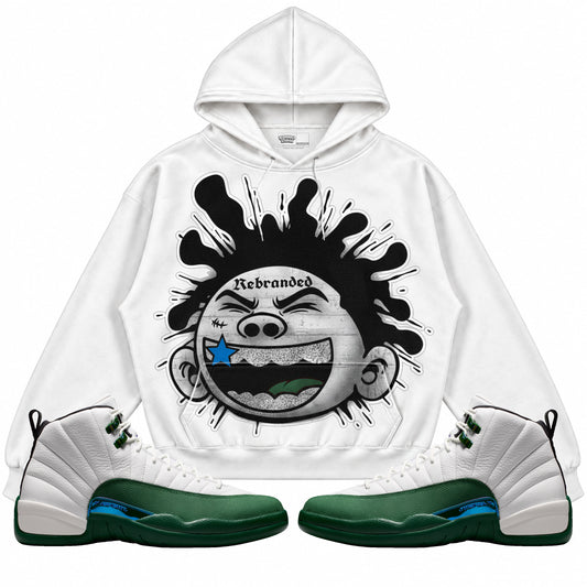 Rebranded Studios Silly Kid 2.0 Air Jordan 12 Bucks Hoodie — main