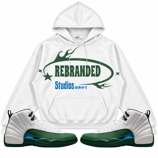 Rebranded Studios Studios 2.0 Air Jordan 12 Bucks Hoodie — main
