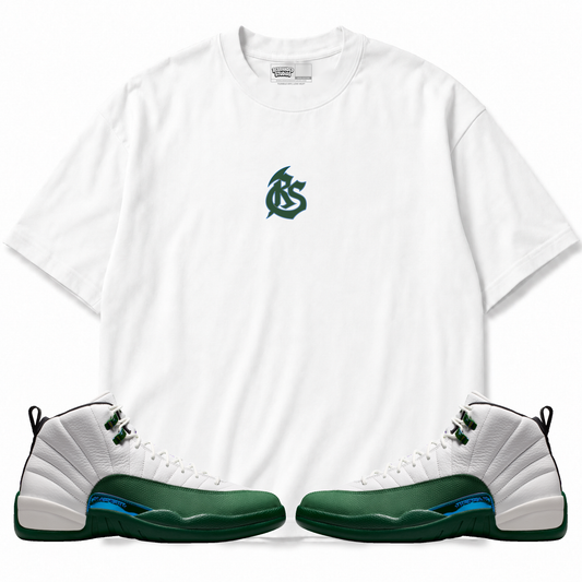 Rebranded Studios RS Logo Air Jordan 12 Bucks T-shirt — main