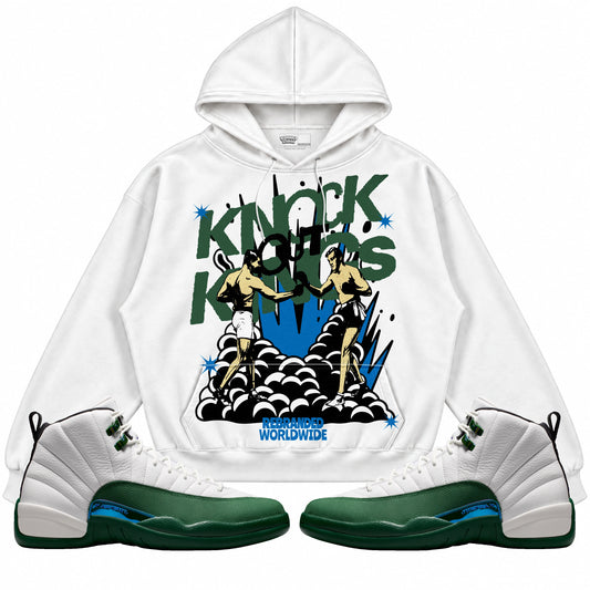 Rebranded Studios Knock Out Kings Air Jordan 12 Bucks Hoodie — main