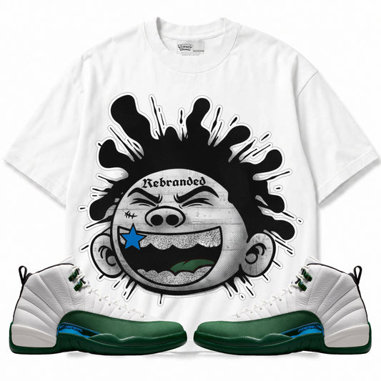 Rebranded Studios Silly Kid 2.0 Air Jordan 12 Bucks T-shirt — main