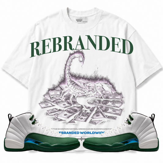 Rebranded Studios Scorpion Air Jordan 12 Bucks T-shirt — main