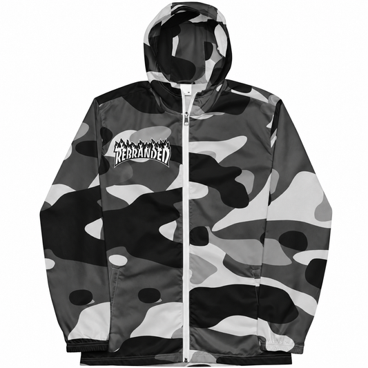 Rebranded Studios Classic Camo Air Jordan 8 Chrome Windbreaker - front