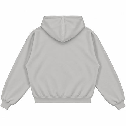 Rebranded Studios hoodie — back view without sneakers