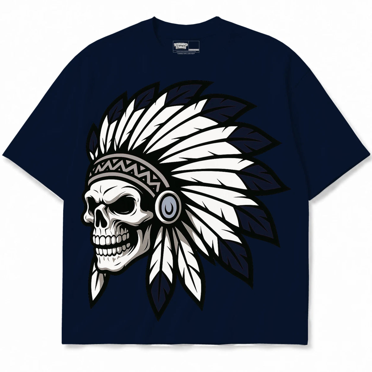 Rebranded Studios Chief 2.0 Air Jordan Retro 6 Georgetown Dark Navy Blue shirt — front
