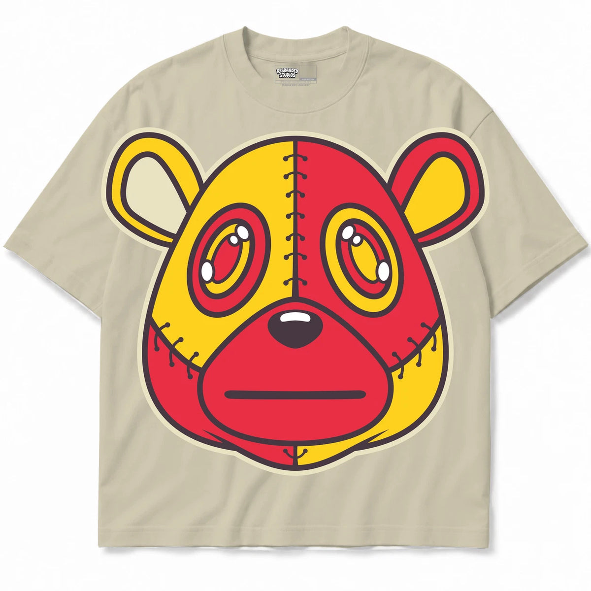 Rebranded Studios Rebranded Bear Air Jordan 3 J Balvin Medellín Sunset Collection cream beige shirt — front