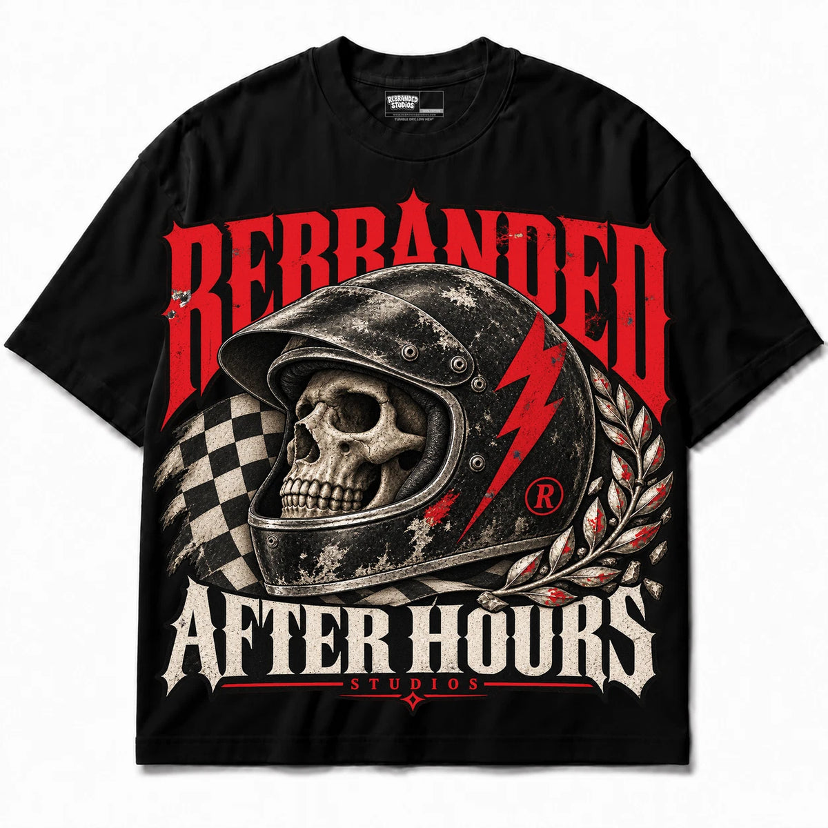 Rebranded Studios After Hours Air Jordan 9 OG Space Jam Collection black shirt — front