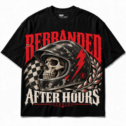 Rebranded Studios After Hours Air Jordan 9 OG Space Jam Collection black shirt — front