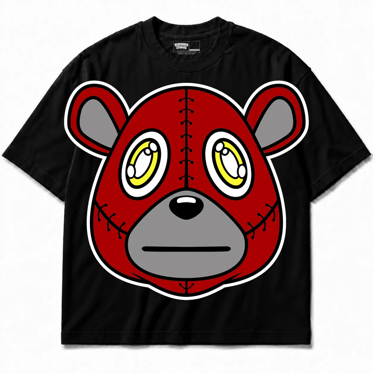 Rebranded Studios Rebranded Bear Air Jordan 14 Ferrari Black shirt — front