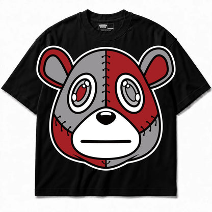 Rebranded Studios Rebranded Bear Air Jordan 3 Black Cement Collection Black shirt — front