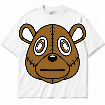 Rebranded Studios Rebranded Bear Air Jordan 13 Wheat Collection white shirt — front