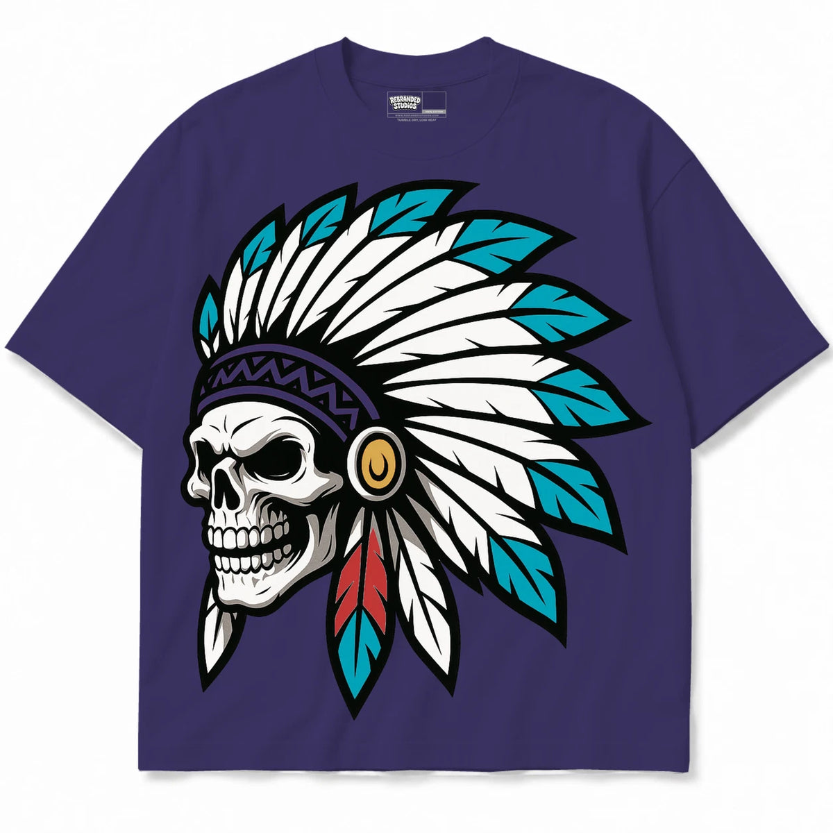 Rebranded Studios Chief 2.0 Air Jordan 8 Aqua purple shirt — front
