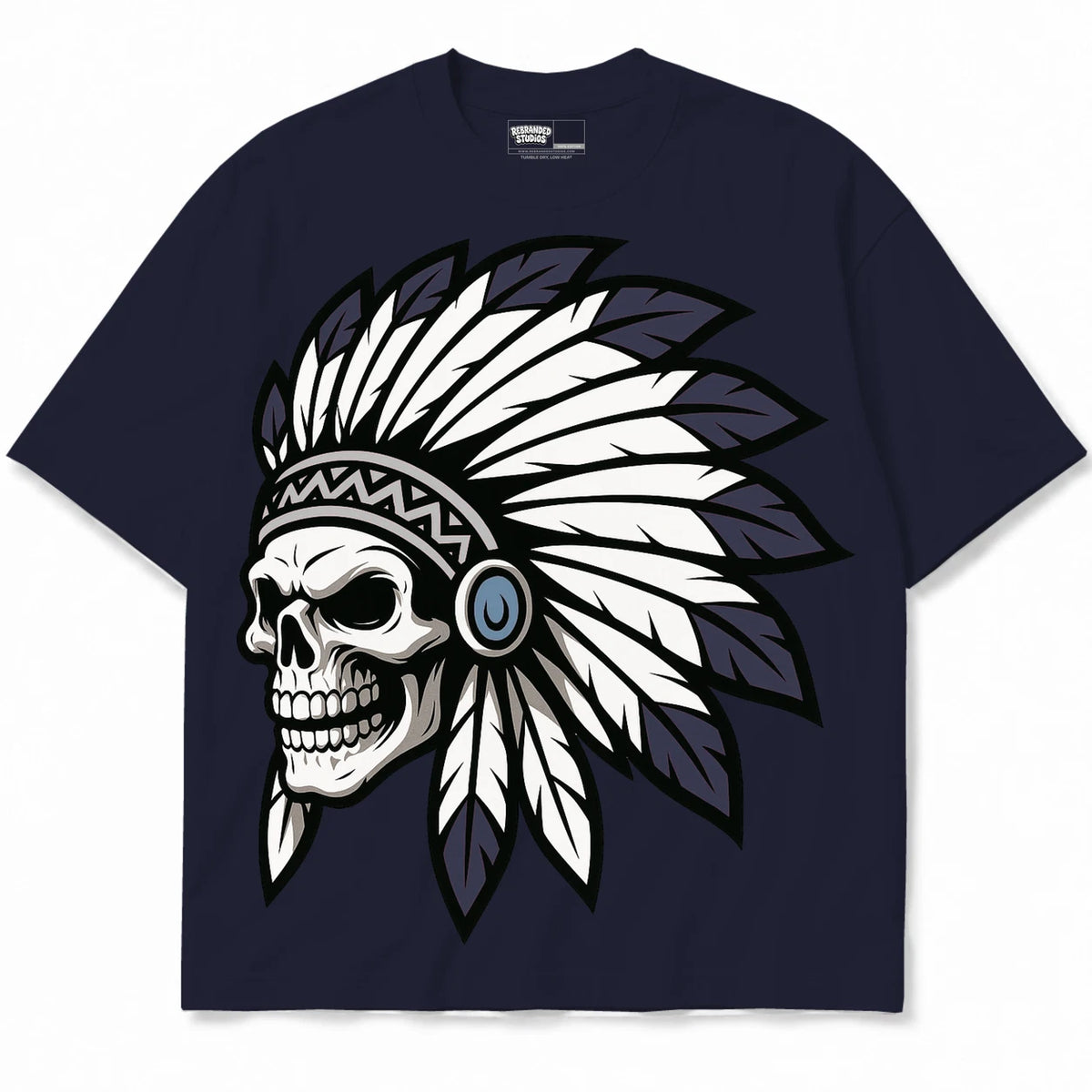 Rebranded Studios Chief 2.0 Air Jordan 5 Midnight Navy Navy shirt — front