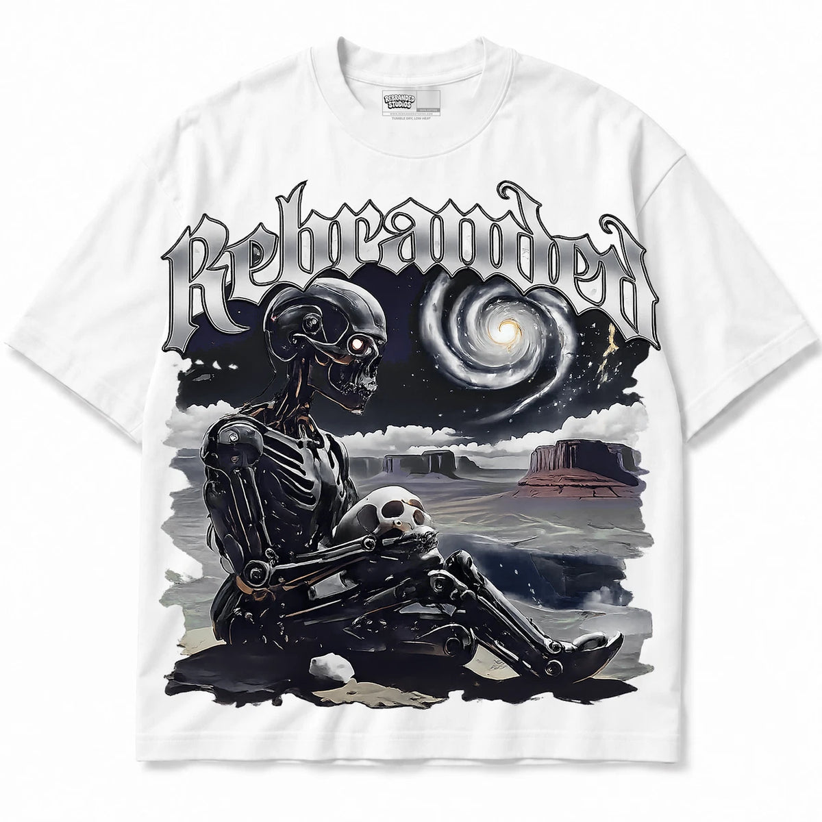 Rebranded Studios Rebranded Future Air Jordan 3 White Navy White shirt — front