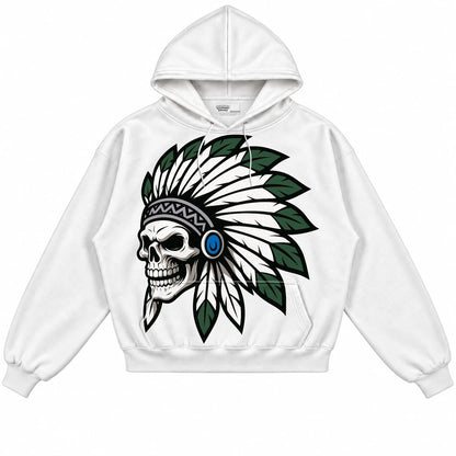 Rebranded Studios Chief 2.0 Air Jordan 12 Bucks white hoodie — front