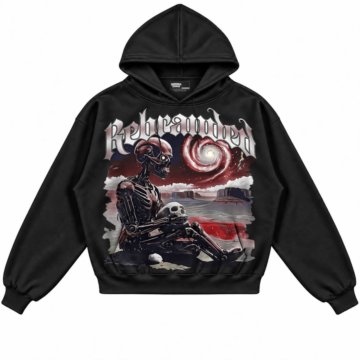 Rebranded Studios Rebranded Future Air Jordan 12 Cherry Black hoodie — front