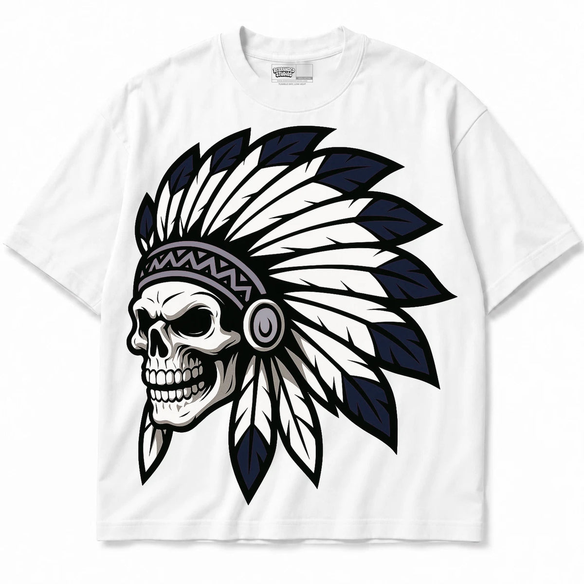 Rebranded Studios Chief 2.0 Air Jordan 3 White Navy White shirt — front