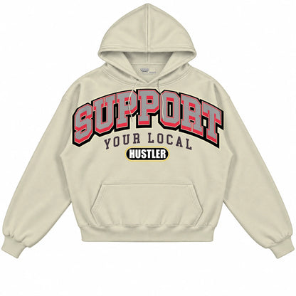 Rebranded Studios Support Your Local Hustler Air Jordan 3 J Balvin Medellín Sunset Cream hoodie — front