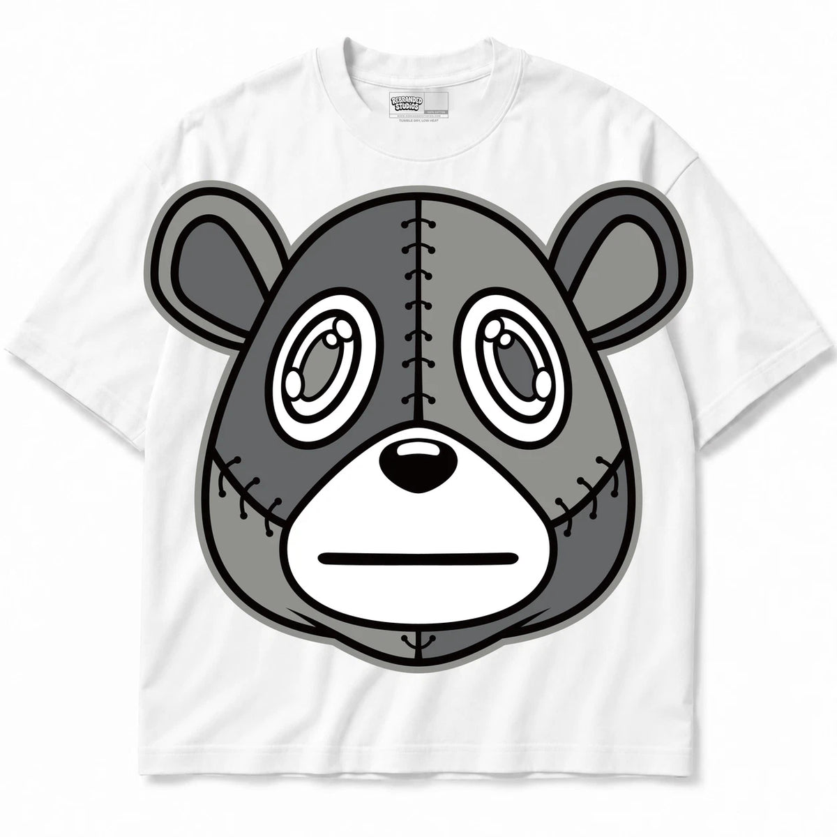 Rebranded Studios Rebranded Bear Air Jordan Retro 6 Cool Grey Collection white shirt — front