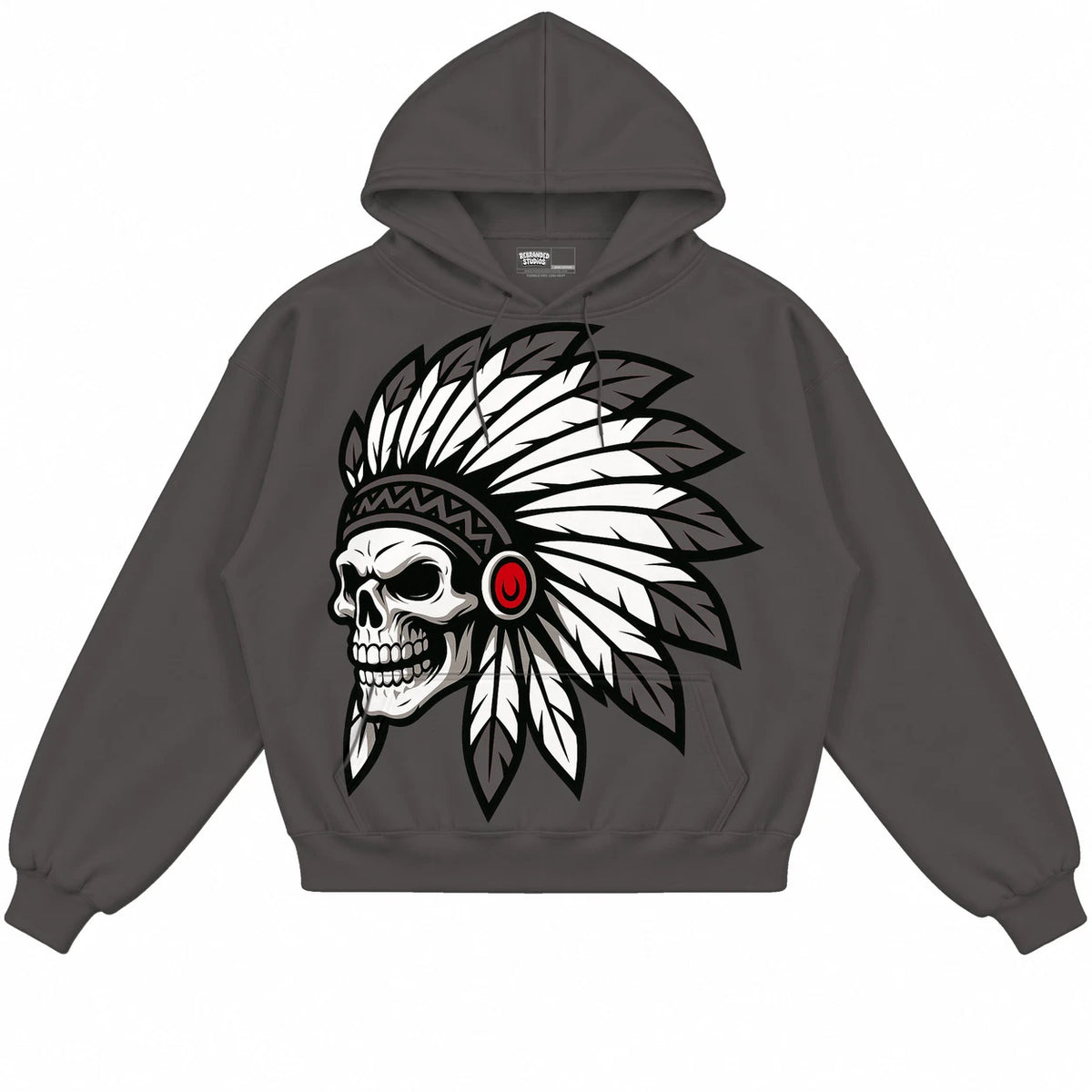 Rebranded Studios Chief 2.0 Air Jordan 10 Shadow Charcoal gray hoodie — front