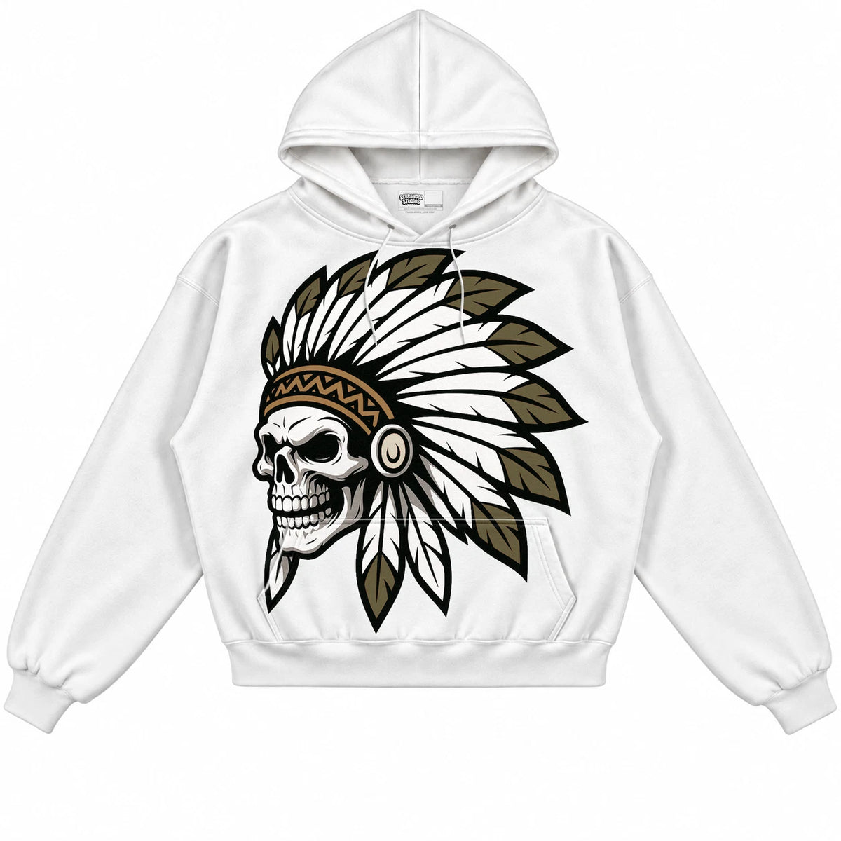 Rebranded Studios Chief 2.0 Air Jordan 3 Family Affair White hoodie — front