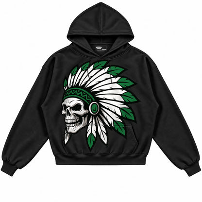 Rebranded Studios Chief 2.0 Air Jordan 1 Lucky Green Black hoodie — front