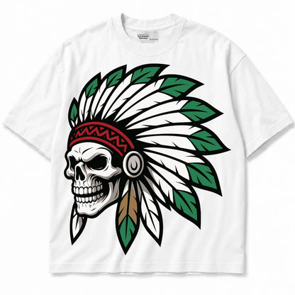 Rebranded Studios Chief 2.0 AIR JORDAN 4 PINE GREEN X NIKE SB White shirt — front